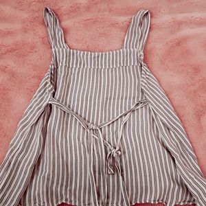 Blue and White striped tank top